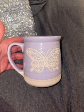 Lavender Butterfly Ceramic Mug